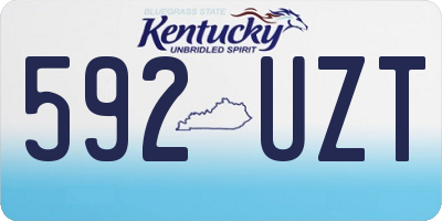 KY license plate 592UZT