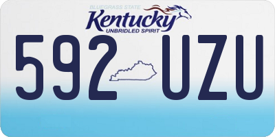 KY license plate 592UZU