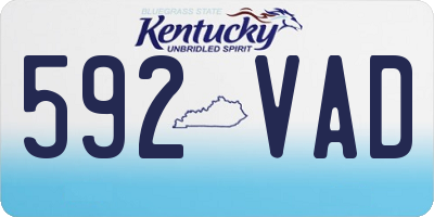 KY license plate 592VAD