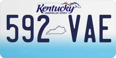 KY license plate 592VAE