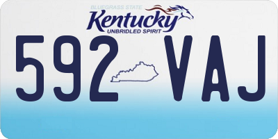 KY license plate 592VAJ