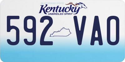 KY license plate 592VAO