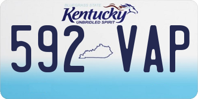 KY license plate 592VAP