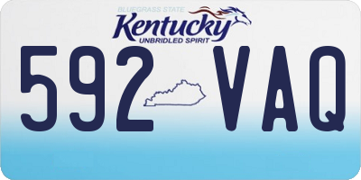 KY license plate 592VAQ