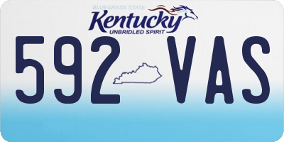 KY license plate 592VAS