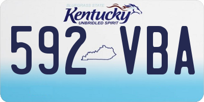 KY license plate 592VBA
