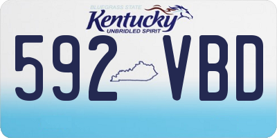 KY license plate 592VBD