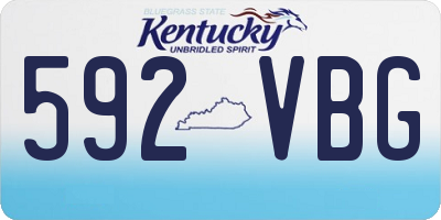 KY license plate 592VBG
