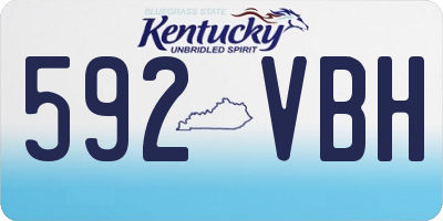 KY license plate 592VBH
