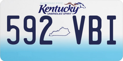 KY license plate 592VBI