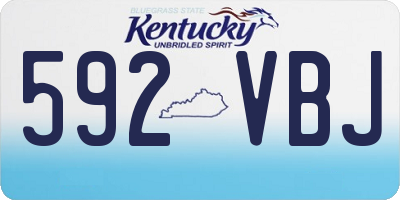 KY license plate 592VBJ