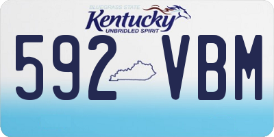 KY license plate 592VBM