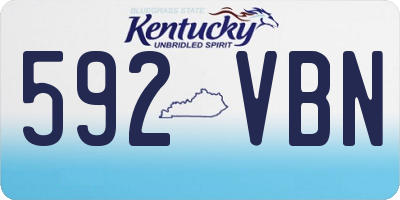 KY license plate 592VBN