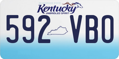KY license plate 592VBO