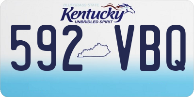 KY license plate 592VBQ