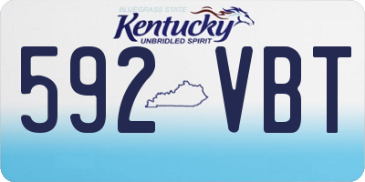 KY license plate 592VBT