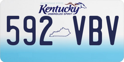 KY license plate 592VBV