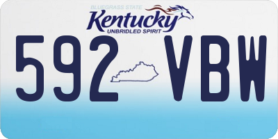 KY license plate 592VBW