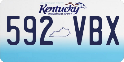 KY license plate 592VBX