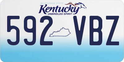 KY license plate 592VBZ