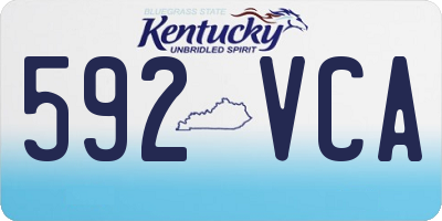 KY license plate 592VCA