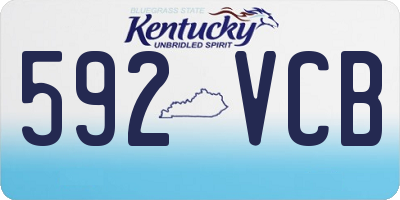 KY license plate 592VCB