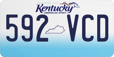KY license plate 592VCD