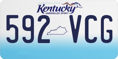 KY license plate 592VCG