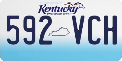 KY license plate 592VCH