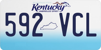 KY license plate 592VCL