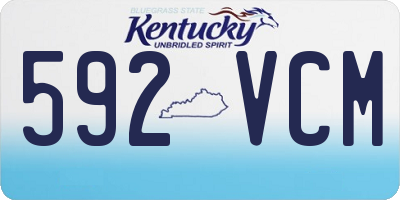 KY license plate 592VCM