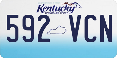 KY license plate 592VCN