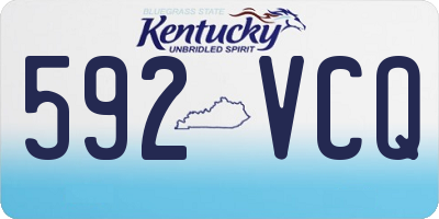 KY license plate 592VCQ