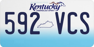 KY license plate 592VCS