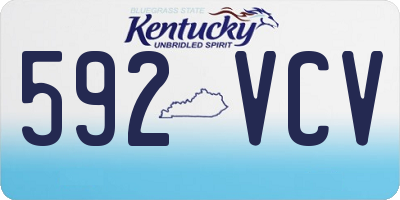 KY license plate 592VCV