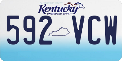 KY license plate 592VCW