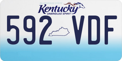 KY license plate 592VDF