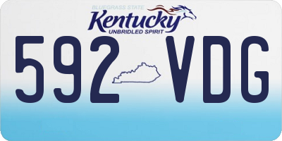 KY license plate 592VDG