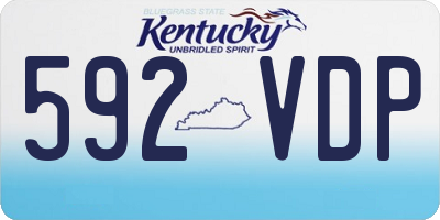 KY license plate 592VDP