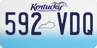 KY license plate 592VDQ
