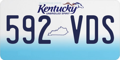 KY license plate 592VDS