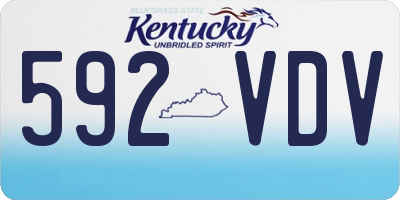 KY license plate 592VDV
