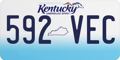 KY license plate 592VEC
