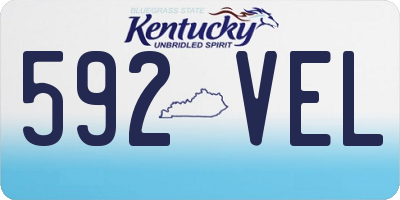 KY license plate 592VEL