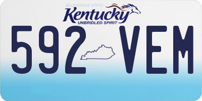 KY license plate 592VEM