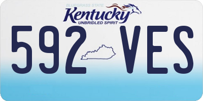 KY license plate 592VES