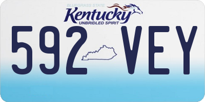 KY license plate 592VEY