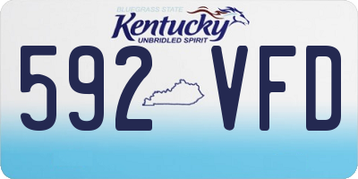 KY license plate 592VFD