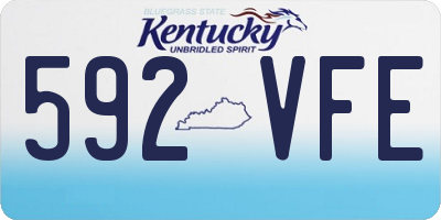 KY license plate 592VFE