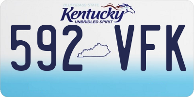 KY license plate 592VFK